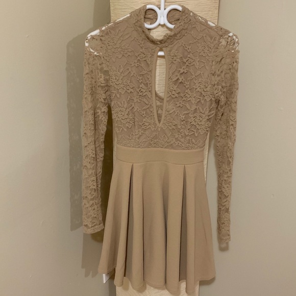 Long-sleeve, Skater Dress w/ Open Back & Front - Picture 1 of 1